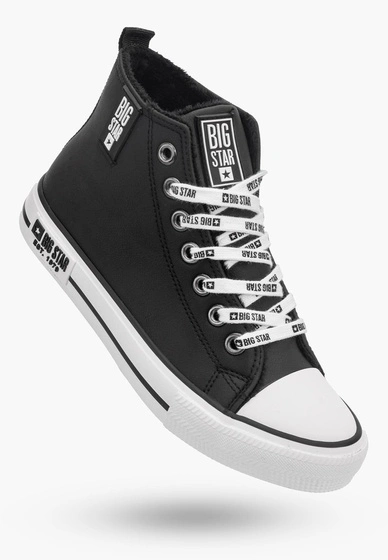 Trampki Damskie Wysokie BIG STAR Czarne KK274598