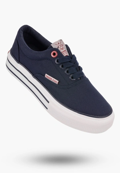 Trampki Damskie CROSS JEANS Granatowe Buty Materiałowe FF2R4003C
