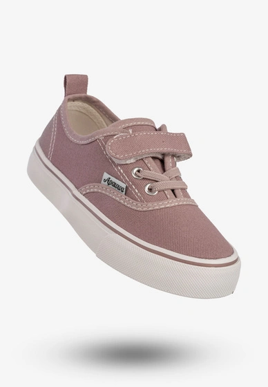 Tenisówki Dziecięce Na Rzepy Buty Sportowe Trampki Pastelowy Fiolet Apawwa RC360P